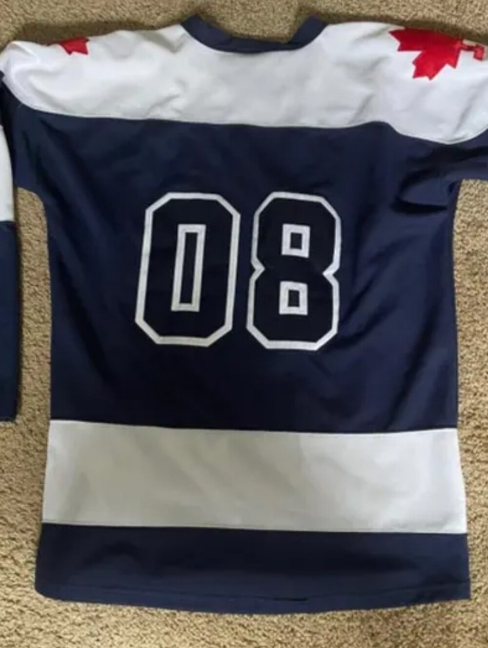 NWOT Drake OVO Navy, White & Red Hockey Jersey with Owl Crest - Picture 4 of 5